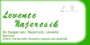 levente majercsik business card